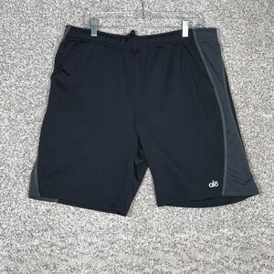 Alo Yoga Shorts Mens Large Black Athletic Training Drawstring Moisture Wicking